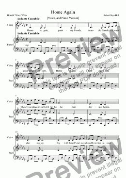 page one of Home Again [Voice, and Piano Version]