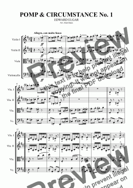 page one of Pomp & Circumstance No. 1
