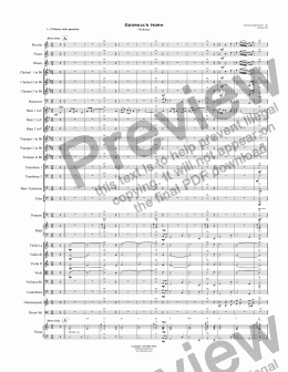 page one of Georgia’s Horn for Solo Horn and Orchestra