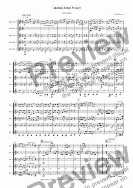 page one of Tyneside Songs Medley - horn quintet