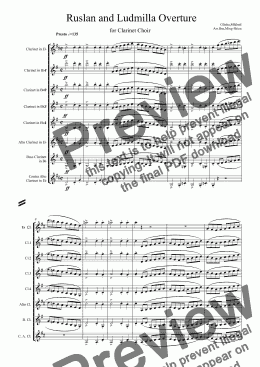 page one of Overture,Ruslan and Ludmilla 