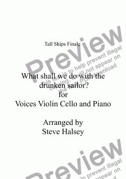 page one of What shall we do with the drunken sailor?