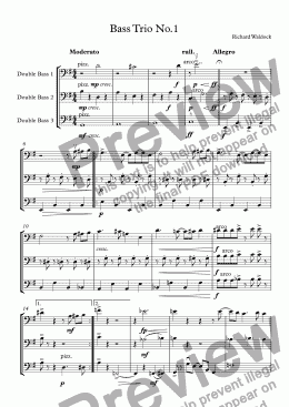 page one of Bass Trio No.1