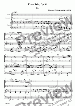 page one of Adagio from Piano Trio, Op.31