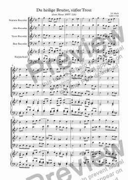 page one of Du heilige Brunst, süßer Trost (Bach)