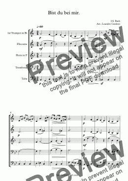 page one of BWV 508 - Bist du bei mir