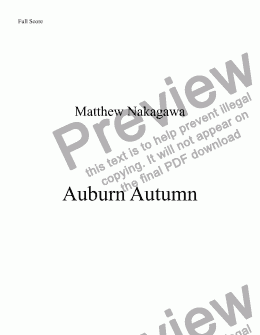 page one of Auburn Autumn