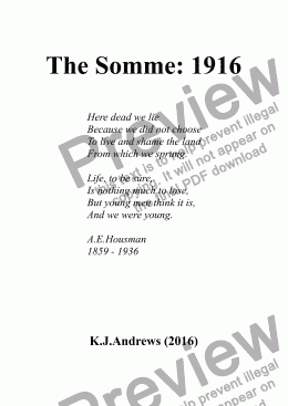 page one of The Somme: 1916