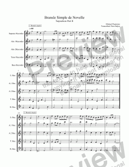 page one of Terpsichore Part 2 Bransle Simple de Novelle