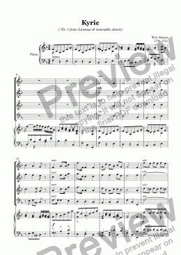 page one of Kyrie (Mozart)