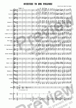 page one of Overture to 'HMS Pinafore'