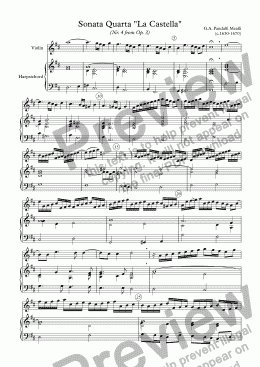 page one of Sonata Quarta "La Castella" (Pandalfi-Mealli)