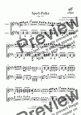 page one of Sperl-Polka for guitar duet