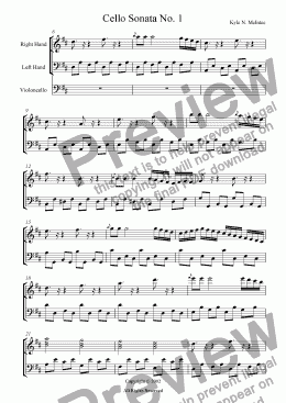 page one of Cello Sonata No.1