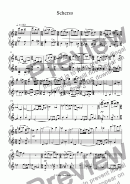page one of Scherzo (Piano solo)