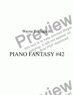 page one of PIANO FANTASY #42