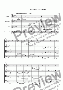 page one of Requiem pour quatuor à cordes (1) Liszt