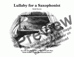 page one of Lullaby for an Eb Alto Saxophonist, Keyboard & Bass