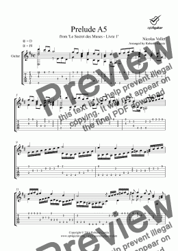 page one of Prelude A5 for solo guitar