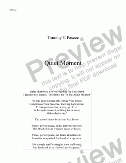 page one of Quiet Moment (Original)