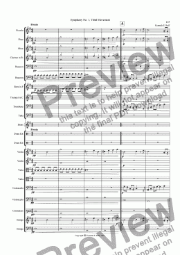 page one of Symphony No. 1 Third Movement