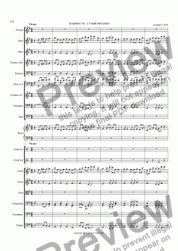 page one of Symphony No. 1 Fourth Movement