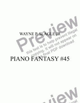 page one of PIANO FANTASY #45