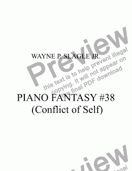 page one of PIANO FANTASY #38 (Conflict of Self)