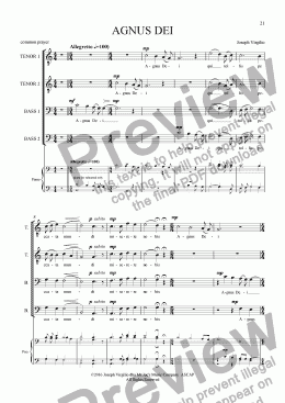 page one of :064 Opus: AGNUS DEI