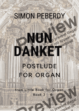 page one of Organ Nun Danket Postlude