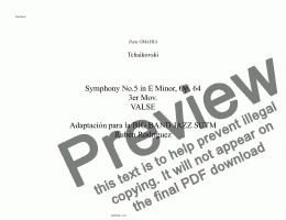 page one of Symphony No.5 in E Minor, Op. 64 3er. mov  Valse