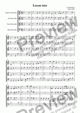page one of Locus iste (Bruckner)