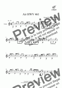 page one of Air HWV 461 for solo guitar