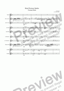 page one of Kind Fortune Smiles [Purcell] Cornet Solo