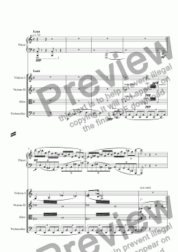 page one of Quintette pour cordes et piano (version 2016)