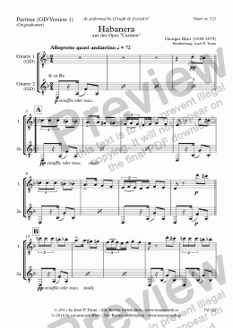page one of Habanera (GD/Version 1/Score & Parts)