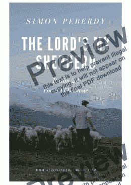 page one of The Lord’s my Shepherd (Psalm 23) (SATB choir) by Simon Peberdy