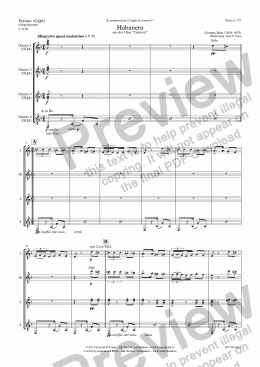 page one of Habanera (GQA/Score & Parts)