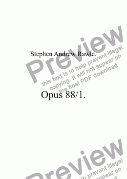 page one of Opus 88/1, What Next.