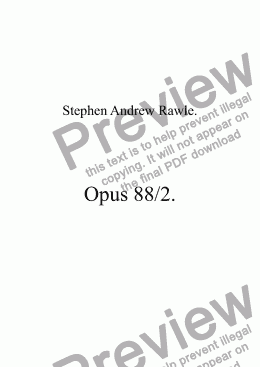 page one of Opus 88/2, What Next.