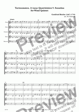 page one of Turmsonaten. 24 neue Quatrizinien 9. Sonatina  for Wind Quintet