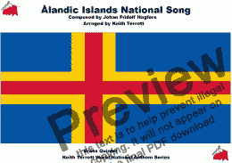 page one of Åland Islands National Song “Ålänningens sång” for Brass Quintet