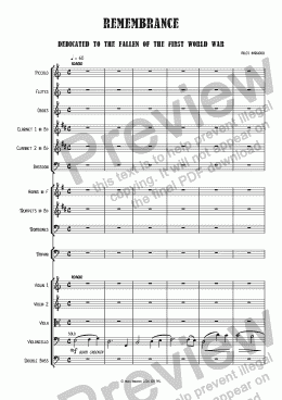 page one of Remembrance Op.11