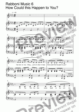 page one of Rabboni Music 6 How Could this Happen to You?
