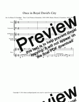 page one of Once in Royal David’s City