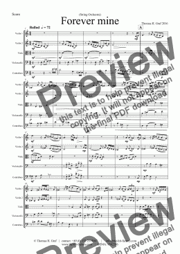 page one of Forever mine - Ballad - Jazz - String Orchestra 