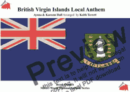 page one of British Virgin Islands Local Anthem for Brass Quintet (MFAO World National Anthem Series)