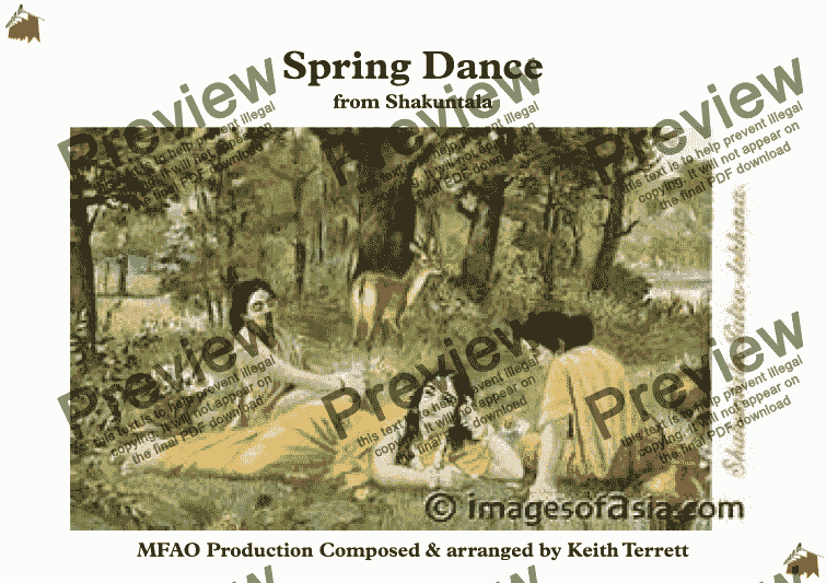 page one of Spring Dance (Shakuntala) for Female Chorus & Mixed Ensemble