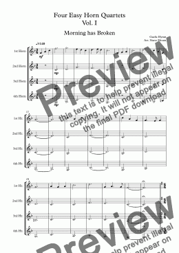 page one of Four Easy Horn Quartets Vol. I