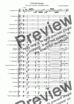 page one of Zirkusklaenge Solo f.Xylophon und Blasorchester